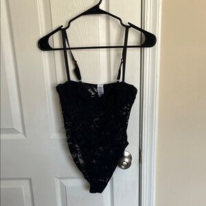 Forever 21 Black Lace Bodysuit Lingerie